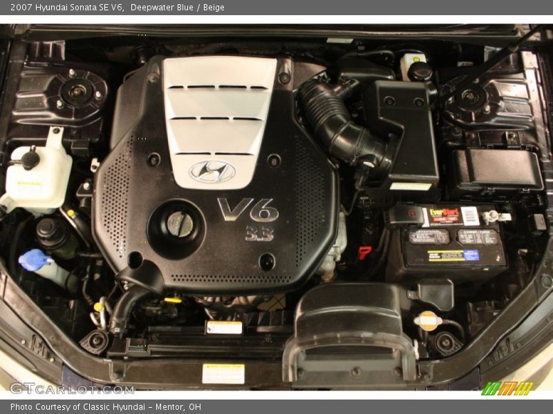 Deepwater Blue / Beige 2007 Hyundai Sonata SE V6