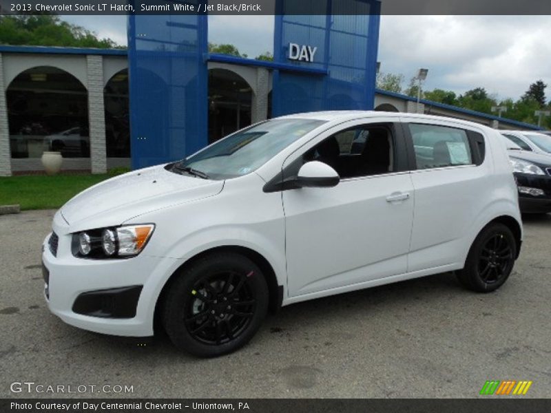 Summit White / Jet Black/Brick 2013 Chevrolet Sonic LT Hatch