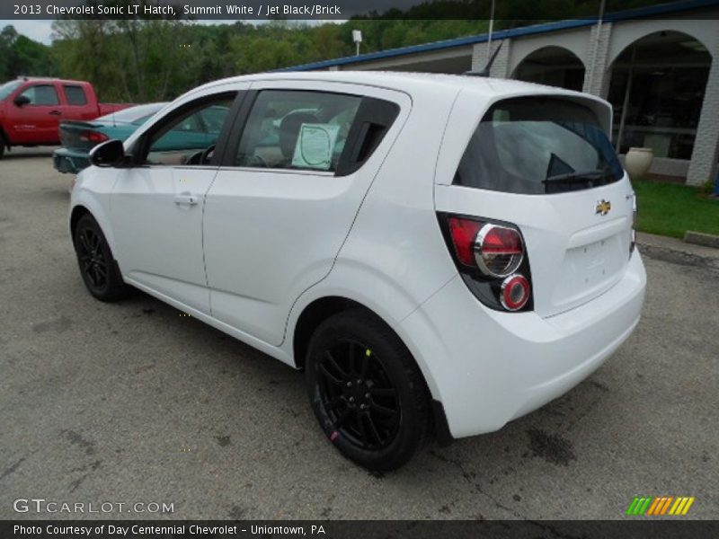 Summit White / Jet Black/Brick 2013 Chevrolet Sonic LT Hatch