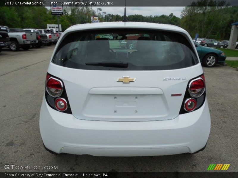 Summit White / Jet Black/Brick 2013 Chevrolet Sonic LT Hatch