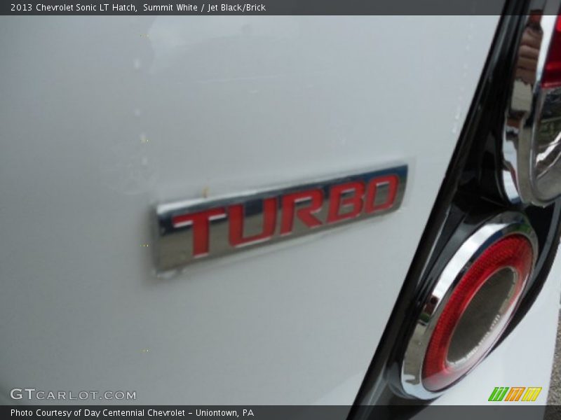 Summit White / Jet Black/Brick 2013 Chevrolet Sonic LT Hatch