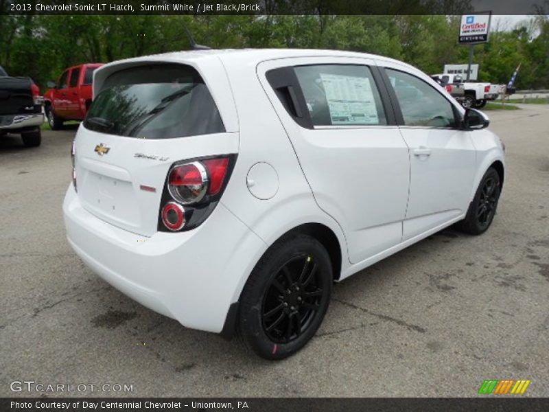 Summit White / Jet Black/Brick 2013 Chevrolet Sonic LT Hatch