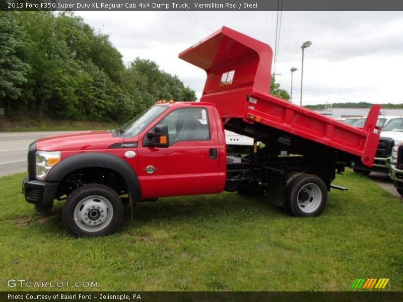  2013 F350 Super Duty XL Regular Cab 4x4 Dump Truck Vermillion Red