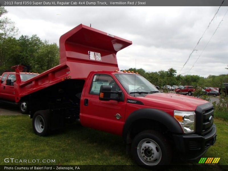 Vermillion Red / Steel 2013 Ford F350 Super Duty XL Regular Cab 4x4 Dump Truck