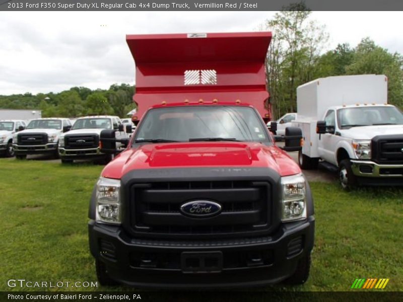 Vermillion Red / Steel 2013 Ford F350 Super Duty XL Regular Cab 4x4 Dump Truck