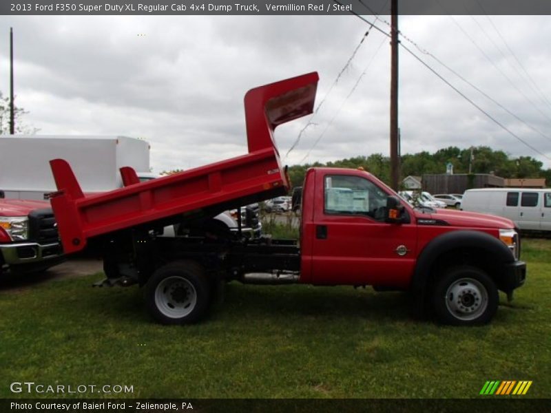 Vermillion Red / Steel 2013 Ford F350 Super Duty XL Regular Cab 4x4 Dump Truck