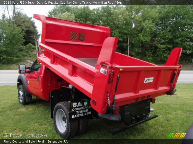  2013 F350 Super Duty XL Regular Cab 4x4 Dump Truck Vermillion Red
