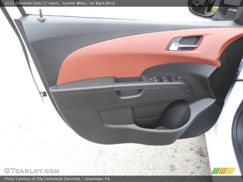 Summit White / Jet Black/Brick 2013 Chevrolet Sonic LT Hatch