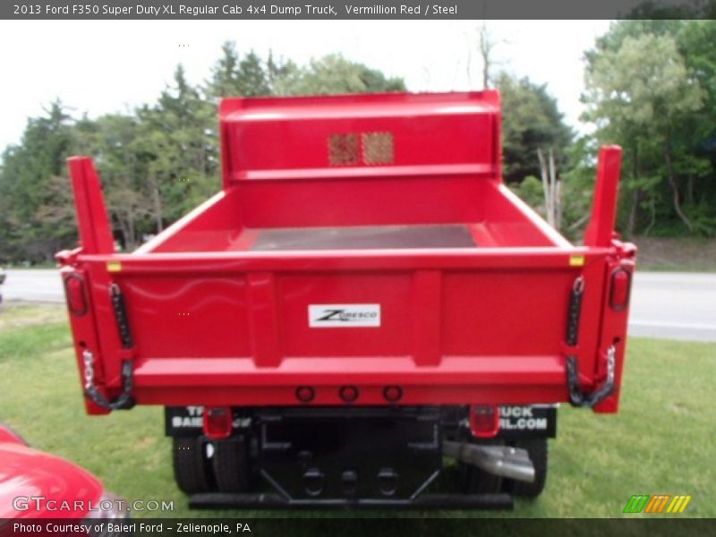 Vermillion Red / Steel 2013 Ford F350 Super Duty XL Regular Cab 4x4 Dump Truck
