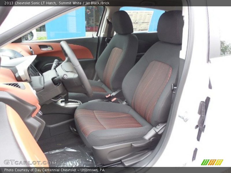  2013 Sonic LT Hatch Jet Black/Brick Interior