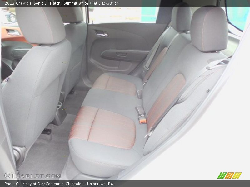 Summit White / Jet Black/Brick 2013 Chevrolet Sonic LT Hatch