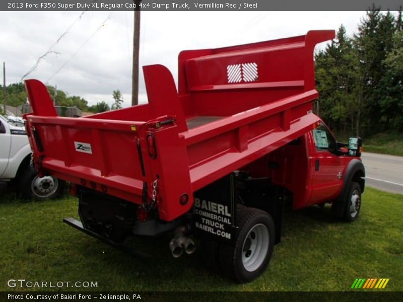 Vermillion Red / Steel 2013 Ford F350 Super Duty XL Regular Cab 4x4 Dump Truck