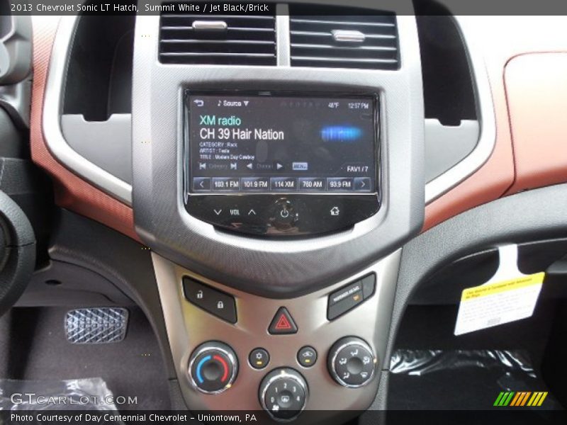 Summit White / Jet Black/Brick 2013 Chevrolet Sonic LT Hatch
