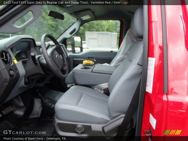  2013 F350 Super Duty XL Regular Cab 4x4 Dump Truck Steel Interior