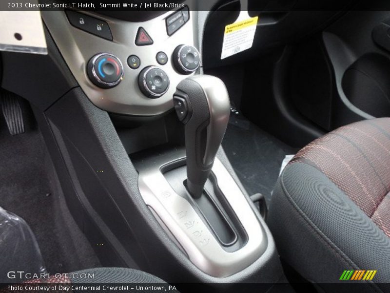 Summit White / Jet Black/Brick 2013 Chevrolet Sonic LT Hatch