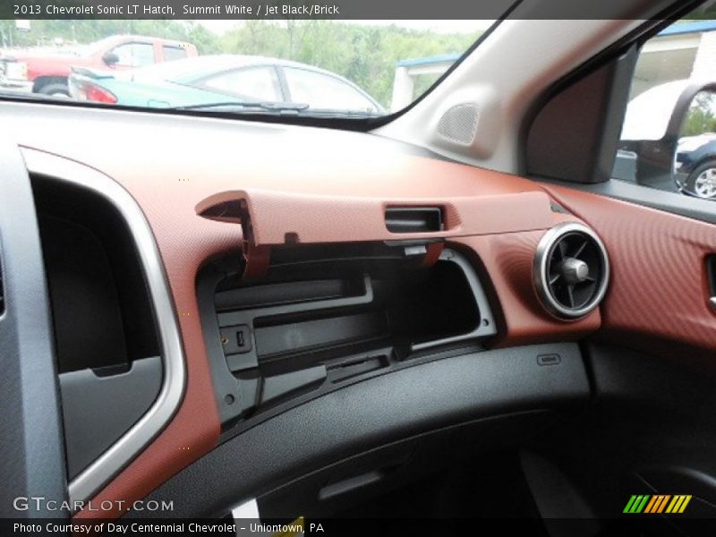 Summit White / Jet Black/Brick 2013 Chevrolet Sonic LT Hatch