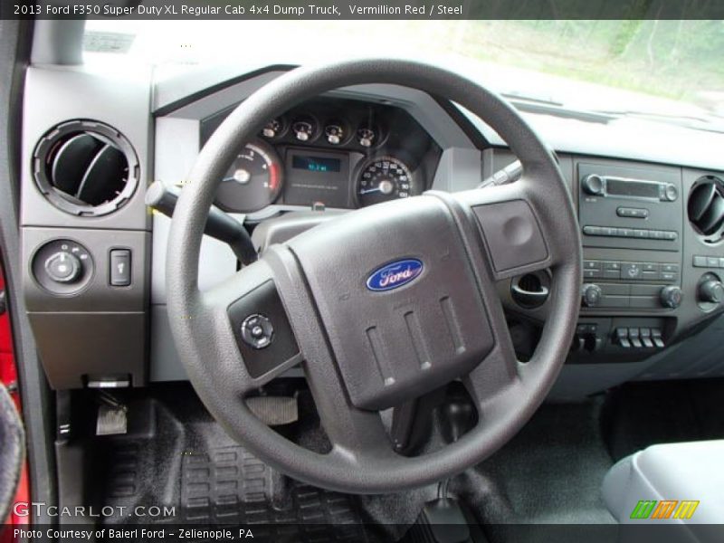  2013 F350 Super Duty XL Regular Cab 4x4 Dump Truck Steering Wheel