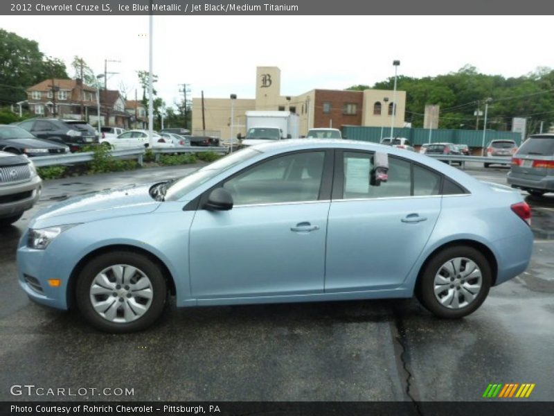 Ice Blue Metallic / Jet Black/Medium Titanium 2012 Chevrolet Cruze LS