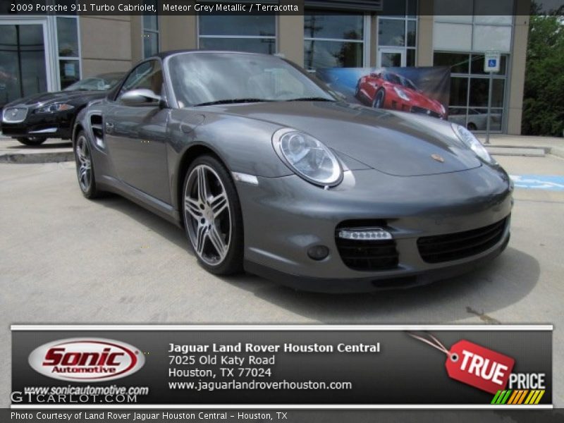 Meteor Grey Metallic / Terracotta 2009 Porsche 911 Turbo Cabriolet