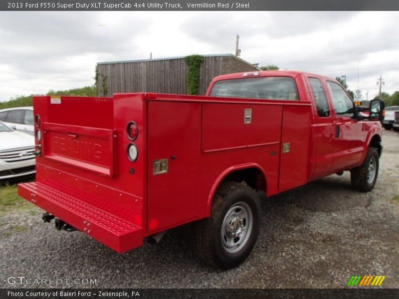 Vermillion Red / Steel 2013 Ford F550 Super Duty XLT SuperCab 4x4 Utility Truck