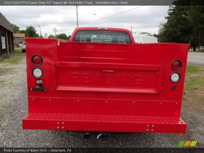 Vermillion Red / Steel 2013 Ford F550 Super Duty XLT SuperCab 4x4 Utility Truck