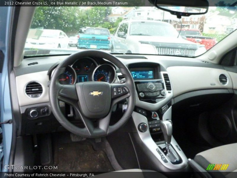 Ice Blue Metallic / Jet Black/Medium Titanium 2012 Chevrolet Cruze LS