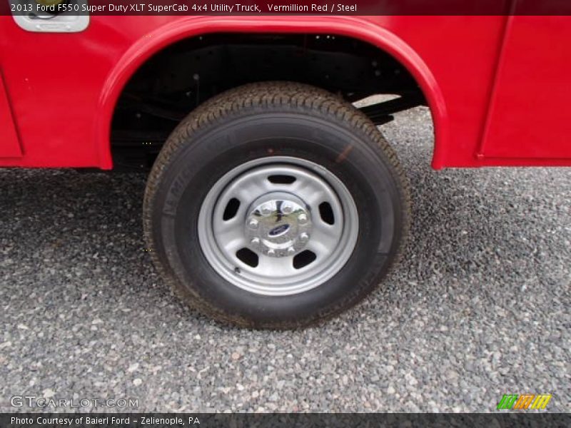 Vermillion Red / Steel 2013 Ford F550 Super Duty XLT SuperCab 4x4 Utility Truck