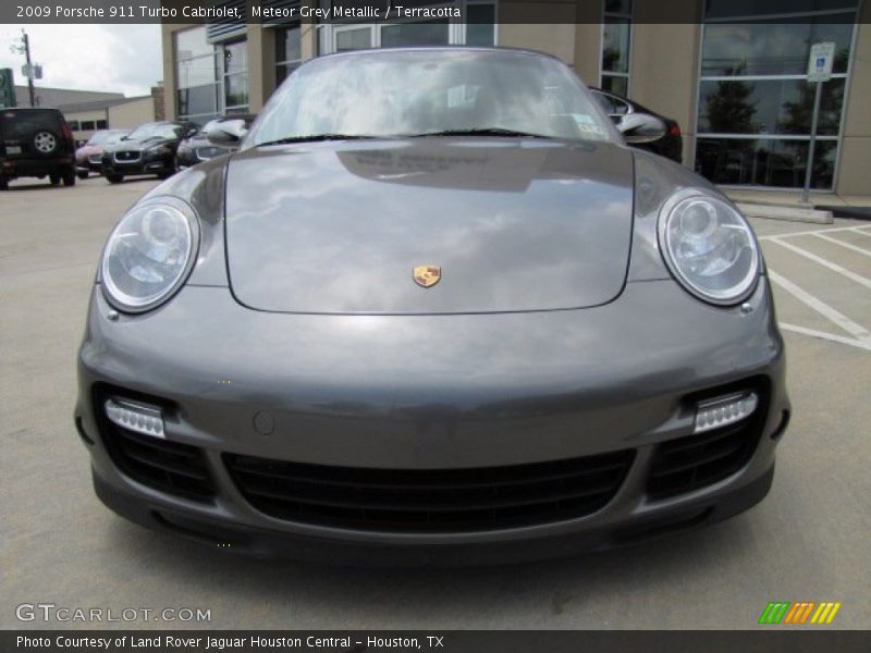 Meteor Grey Metallic / Terracotta 2009 Porsche 911 Turbo Cabriolet
