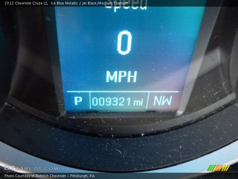 Ice Blue Metallic / Jet Black/Medium Titanium 2012 Chevrolet Cruze LS