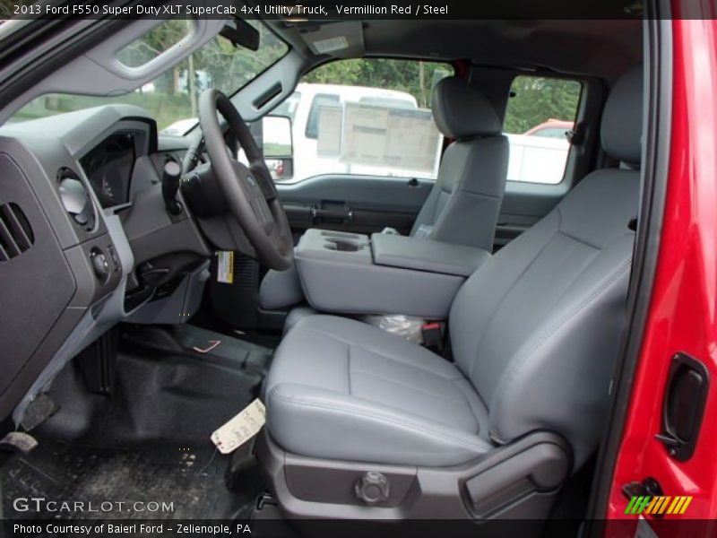 Vermillion Red / Steel 2013 Ford F550 Super Duty XLT SuperCab 4x4 Utility Truck