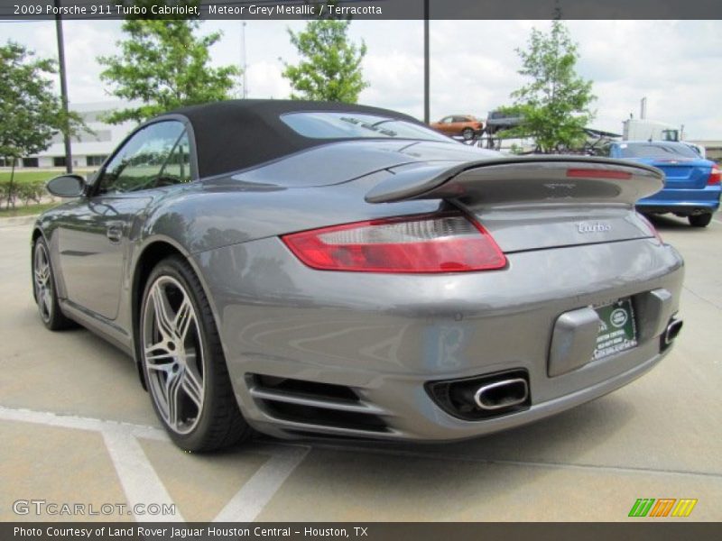 Meteor Grey Metallic / Terracotta 2009 Porsche 911 Turbo Cabriolet