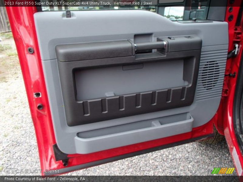 Vermillion Red / Steel 2013 Ford F550 Super Duty XLT SuperCab 4x4 Utility Truck