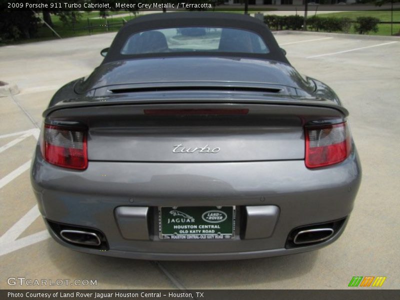 Meteor Grey Metallic / Terracotta 2009 Porsche 911 Turbo Cabriolet