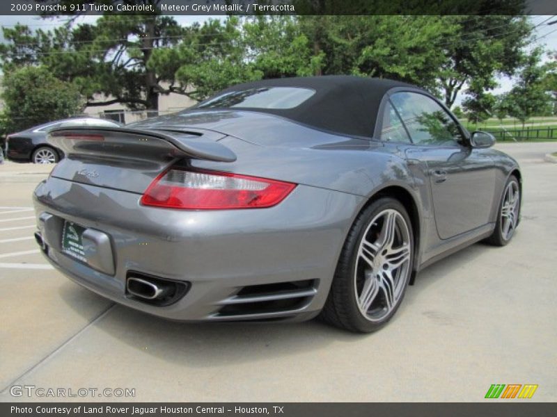 Meteor Grey Metallic / Terracotta 2009 Porsche 911 Turbo Cabriolet