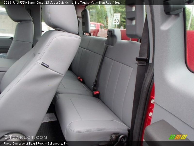 Vermillion Red / Steel 2013 Ford F550 Super Duty XLT SuperCab 4x4 Utility Truck