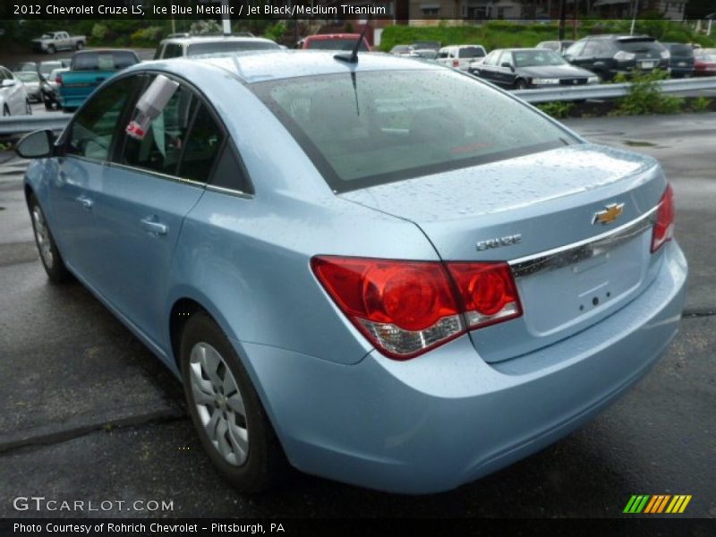 Ice Blue Metallic / Jet Black/Medium Titanium 2012 Chevrolet Cruze LS