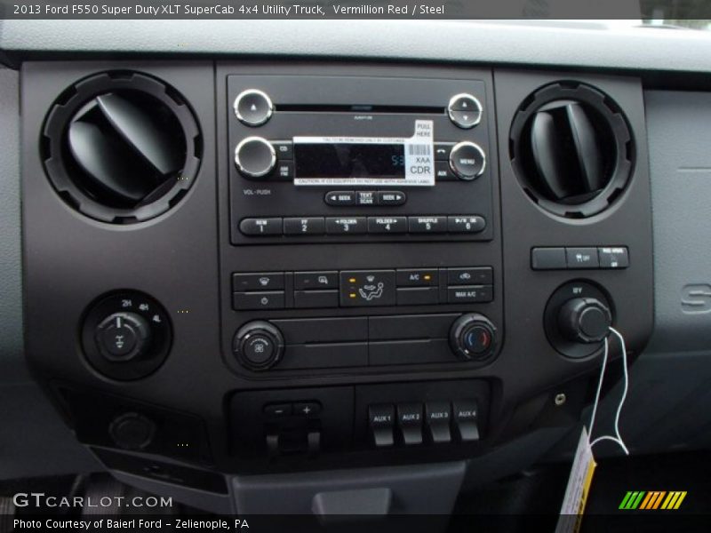 Vermillion Red / Steel 2013 Ford F550 Super Duty XLT SuperCab 4x4 Utility Truck