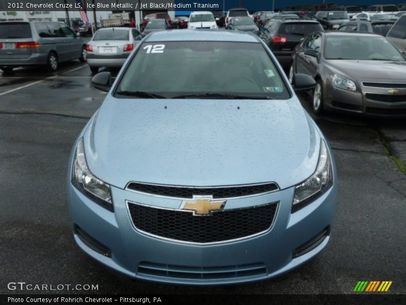 Ice Blue Metallic / Jet Black/Medium Titanium 2012 Chevrolet Cruze LS
