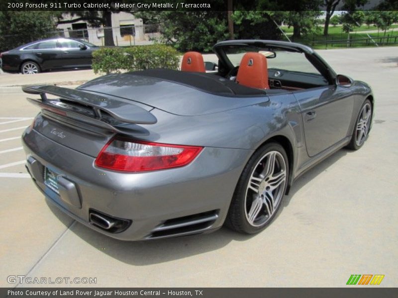 Meteor Grey Metallic / Terracotta 2009 Porsche 911 Turbo Cabriolet