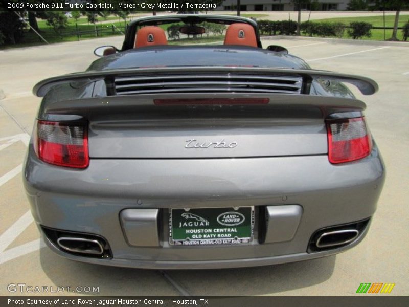 Meteor Grey Metallic / Terracotta 2009 Porsche 911 Turbo Cabriolet