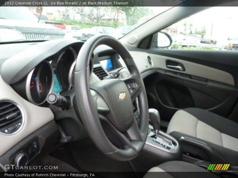 Ice Blue Metallic / Jet Black/Medium Titanium 2012 Chevrolet Cruze LS