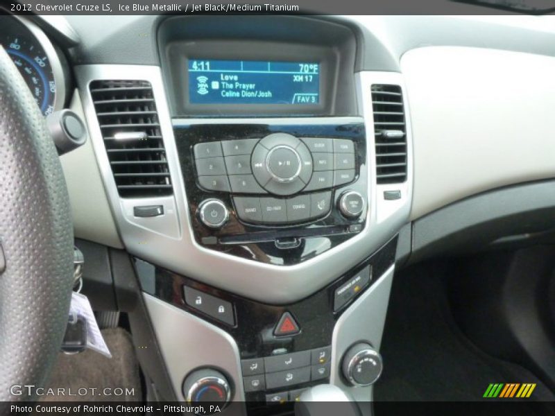 Ice Blue Metallic / Jet Black/Medium Titanium 2012 Chevrolet Cruze LS