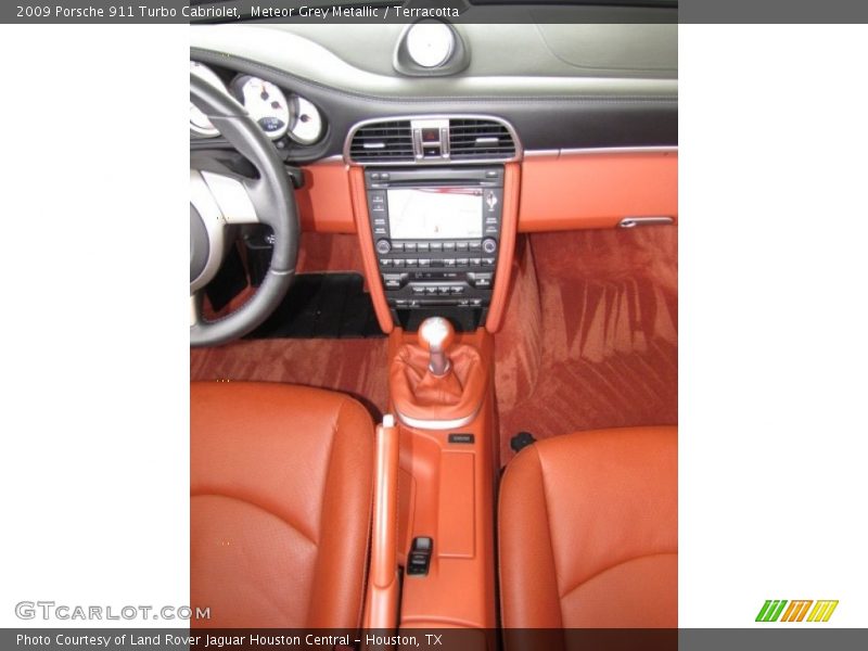 Meteor Grey Metallic / Terracotta 2009 Porsche 911 Turbo Cabriolet