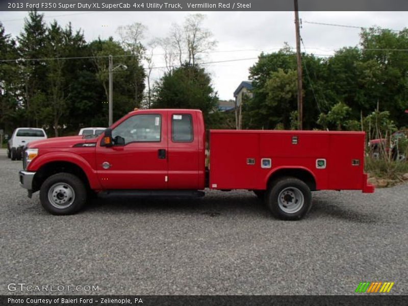 Vermillion Red / Steel 2013 Ford F350 Super Duty XL SuperCab 4x4 Utility Truck