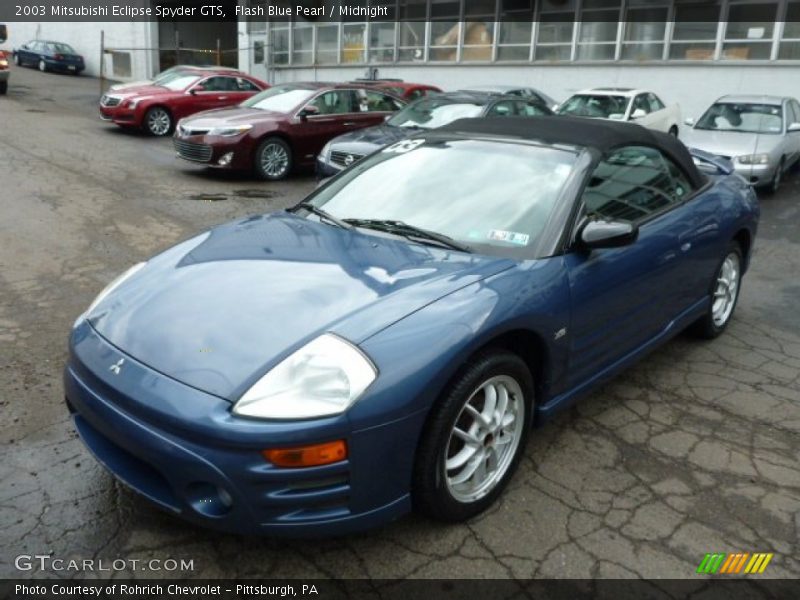 Flash Blue Pearl / Midnight 2003 Mitsubishi Eclipse Spyder GTS
