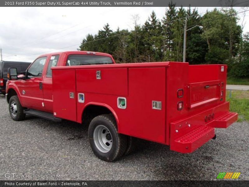 Vermillion Red / Steel 2013 Ford F350 Super Duty XL SuperCab 4x4 Utility Truck
