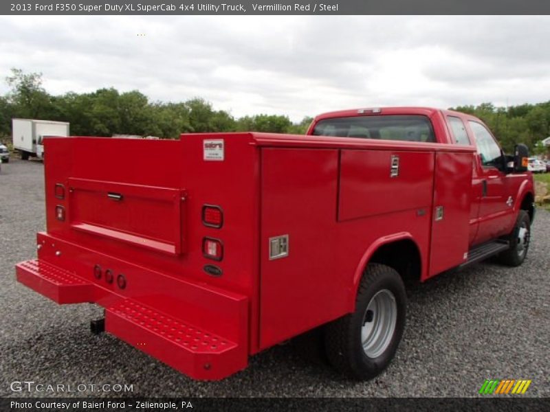 Vermillion Red / Steel 2013 Ford F350 Super Duty XL SuperCab 4x4 Utility Truck