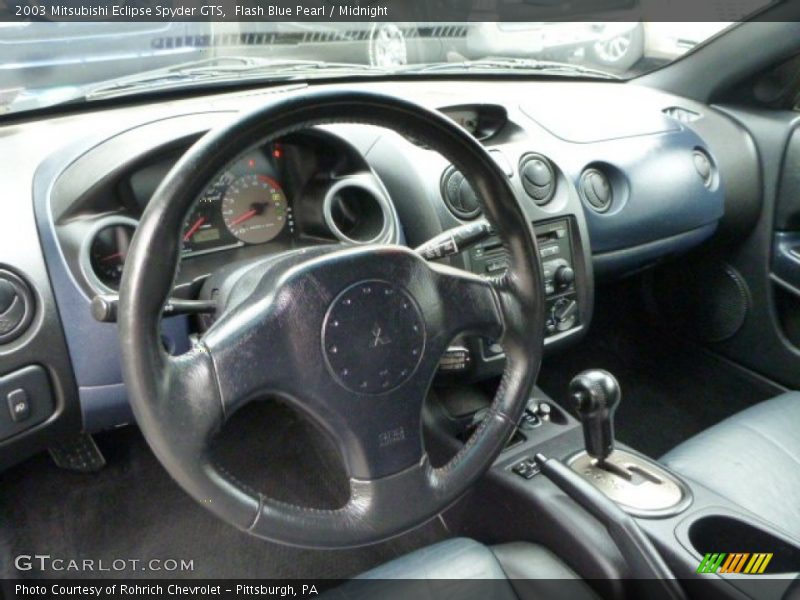 Flash Blue Pearl / Midnight 2003 Mitsubishi Eclipse Spyder GTS
