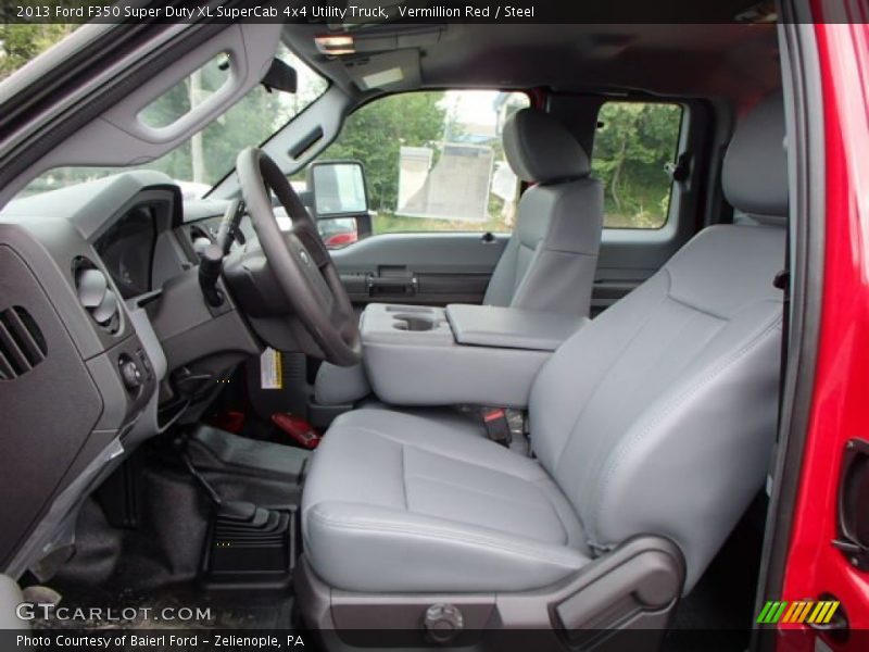 Vermillion Red / Steel 2013 Ford F350 Super Duty XL SuperCab 4x4 Utility Truck