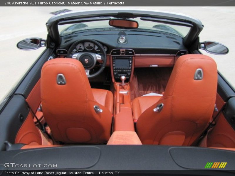 Meteor Grey Metallic / Terracotta 2009 Porsche 911 Turbo Cabriolet